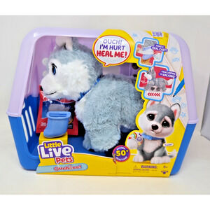RARE Little Live Pets Ouchie Aspen Huskie 50+ Sounds New PLUSH Toy Playset